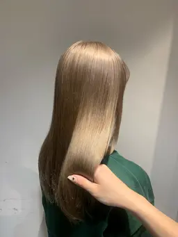 ダブルカラー🩵ケアブリーチ+カラー+ナノバブル+内部補修トリートメント✨