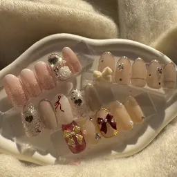 🍿好みが必ず見つかる❣️クリスマスネイルも🙆🏻‍♀️定額アート⋆☽︎·̩͙ オフ・ケア込