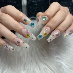 オフあり🩵チップ長さだし10本＋90分やり放題どんなデザインでも🎀