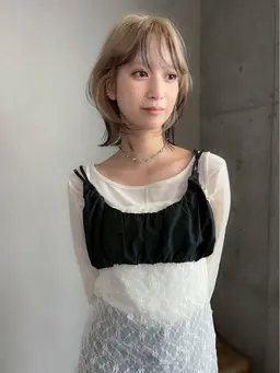 🫧インナー／イヤリング／フェイスフレーミング（ブリーチ込み）+フルカラー+クイックトリートメント