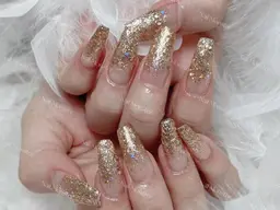 ソフトジェルオフ無料❤✨❤スカルプ長さ出し☆ワンカラーORラメグラ★¥8970