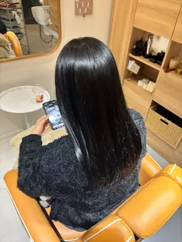 30.31日限定🐠🩵カット+カラー+髪質改善ストレート（アイロン込み）