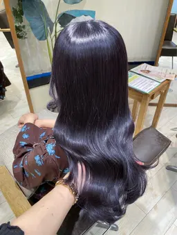 寒色🪻うる艶ワンカラー＋髪質改善パールプラチナトリートメント💫