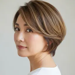 白髪ぼかしハイライトカラー