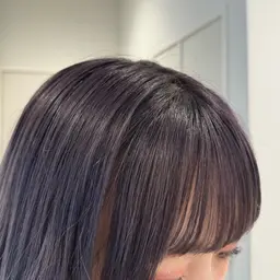 ☀️💦うねらない最強前髪💦☀️ 前髪縮毛矯正⛓➕カラー🌈