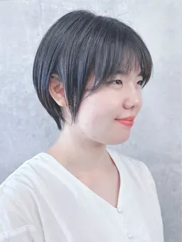 撮影モデル（カット）肩につかない長さに切れる方