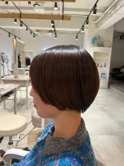 ショートカット＋ワンカラー(おしゃれ染め）モデル✂️💓※営業終わりの19時半からのご案内になります！