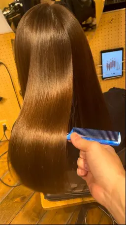 髪質改善酸性ストレート＋カラー＋カット　トリートメント