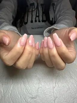 ジェルネイル ワンカラー アクリル補強 ×2長さだし×1濃いめワンカラー