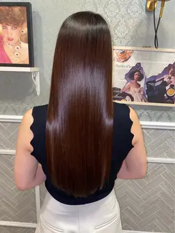 【🌟SALE限定★艶髪フルコース】超音波トリートメント付き🌟小顔カット✂️×美髪縮毛矯正☔×高保湿TR💧
