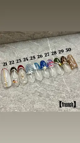 （オフ無し）フレンチ+写真アート2本