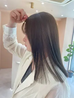 【溢れる艶髪コースを何度でも✨】♡髪質改善inケアカラー＋カット＋3STEP超音波トリートメント