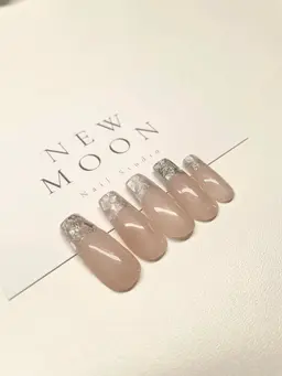【アクリルスカルプ】ガラスフレンチ