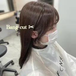 🍑平日限定🍑韓国風ガーリー🩰バングカット ¥1100 🥂