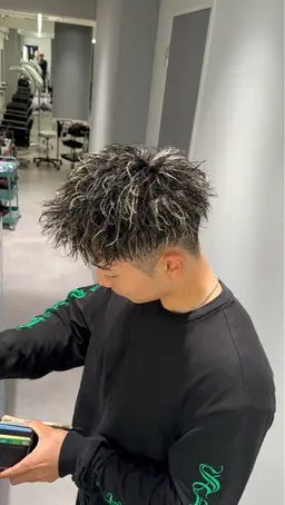 メンズアップバング