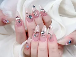 限定🎀【ハンド】人气No：2️⃣ 10本チップ長さだし持ち込みデザイン💎パーツつけ放題