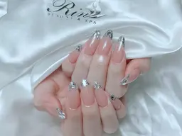 [チップスカルプ長さ出し】ガラスフレンチ