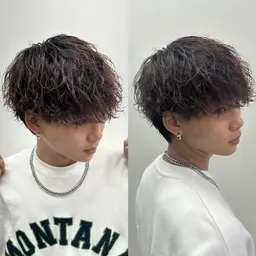 【パーマ×カラー◎】メンズカット+各種パーマ+ワンカラー