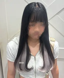 🍒🍑ブリーチしないインナーカラー!🍑🍒シールエクステ20本メニュー♪(エクステカット込み✂️)