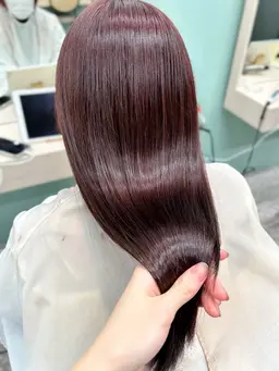 【平日限定】顔周りカット+ ブリーチなしダブルカラー+髪質改善トリートメント