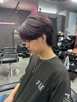 ミニモ限定 当日予約不可 インスタ撮影モデル メンズカット+バレイヤージュ【ブリーチ+カラー】