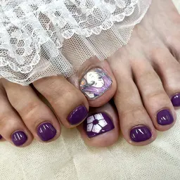 Foot💛痛ネイル1本ワンカラー(ラメかカラー選択可)オフあり【1週間前予約必須】