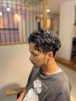 ◇期間限定◇メンズカット＋雰囲気マシマシパーマ¥14,000（スパイラル・ツイスト・波巻き等）シャンプー/ブロー込