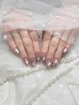 🎀ハンドオフあり🤍マグネットワンカラーネイル🎀