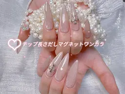 🍒《チップ長さだし》マグネットワンカラ+2個大きいパーツ🍒