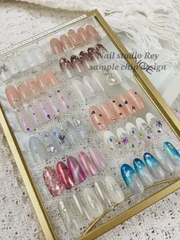 平日限定🕊️《デザインを決められない方におすすめ》🩵 ハンドネイル　サンプルチップデザイン