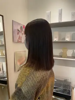 縮毛矯正、サラサラトリートメント付き