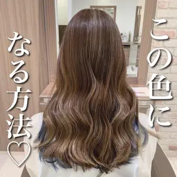 【髪質改善】カラー＋エヌドット、トリートメント【60分】