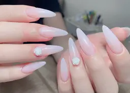 【HAND】チップ長さだし10本+ワンカラー/ラメグラー／マグネット