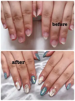 【噛み爪、深爪でもok】オフ＋長さだし＋ワンカラー【スカルプ】オーダーメイド長さだし🐰🍓🌈長さ出し