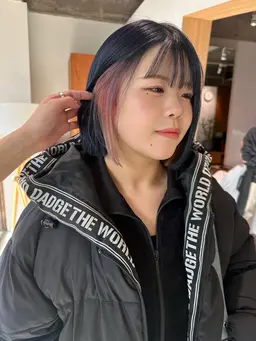 カット×インナーカラー(ブリーチ)×トリートメント