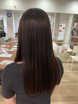 カット+全頭ストレートパーマ