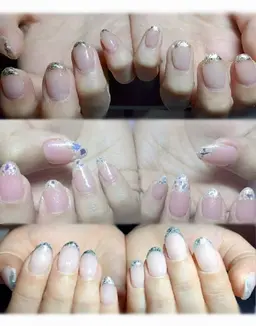 【10～20代限定】キラキラ ⋆ ガラスフレンチ ꒰ オフ有or無 ꒱12/20〜1/9は+1000円