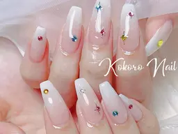 🎀チップ長さだし＋ベイビーブーマー/カラグラ／フランチ🎀6500 【ジェルオフ無料ケア込み】