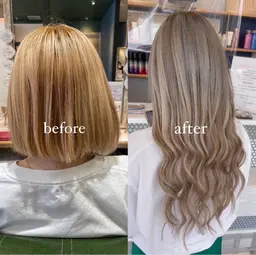 🫐ヘアカラー+シールエクステ　60本🫐