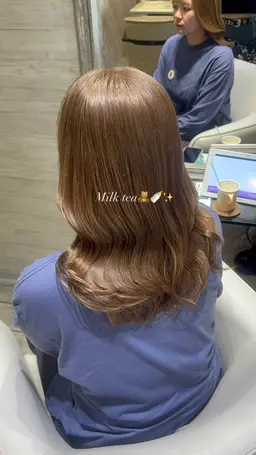 【💖垢抜け間違いなし💭】透明感ミルクティーWカラー🎨🍼➕艶トリートメント✨
