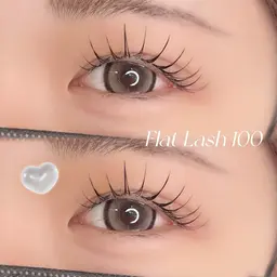 マツエクモデルメニュー 100本♪フラットラッシュ 🎀*.+ﾟ束感コーティング仕上げ!♡