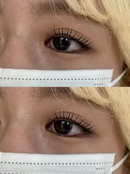 まつ毛に優しく最強可愛い🎀👀　　　パリジェンヌorまつげパーマ+トリートメント+束感コーティング仕上げ