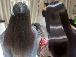 【平日 土曜18:00~ 日祝 17:00~ 限定】サラツヤ縮毛矯正・ナチュラルストレート+2stepトリートメント✨