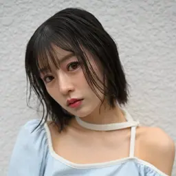 《新規》就活前に♪暗髪カラー＋前髪/顔周りカット