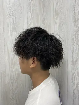 メンズカット+ツイストパーマ