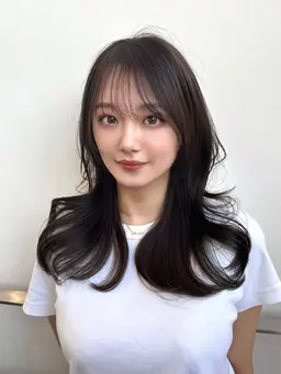 こだわりの前髪、顔周りCUT + 前髪、顔周りSTRAIGHT PERM (前髪の有無、どちらでも可)
