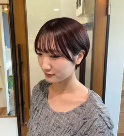 【透明感one color】赤みを抑えて柔らかい仕上がりに🍀(ブリーチなし)+トリートメント