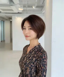 "似合わせ"丸みショート(前髪なし)+カラー(白髪染め可)プレミアムトリートメント