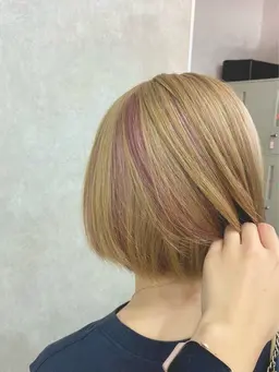 💜インナーブリーチ込💜カット+インナーカラー+cmcトリートメント