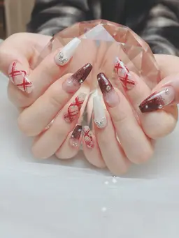 チップ長さ出しジェル/10本デザイン/キャラクター.3D×.ロゴ/パーツ＋¥150～/オフケア込✨チップオフ+¥500